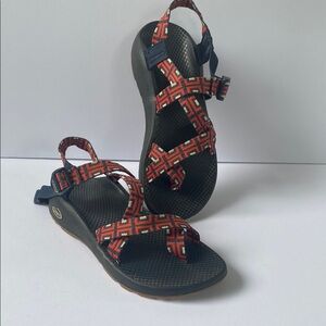 Chaco Red and Black Adventure Sandals